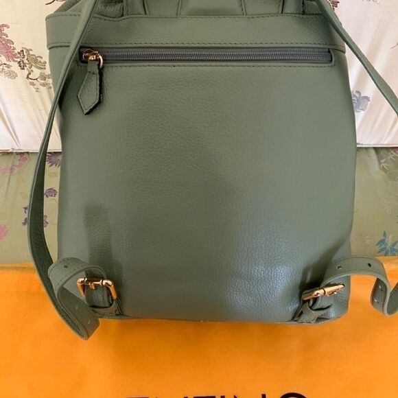 NWT Valentino Backpack Rockstud Green Leather Authentic main image 13